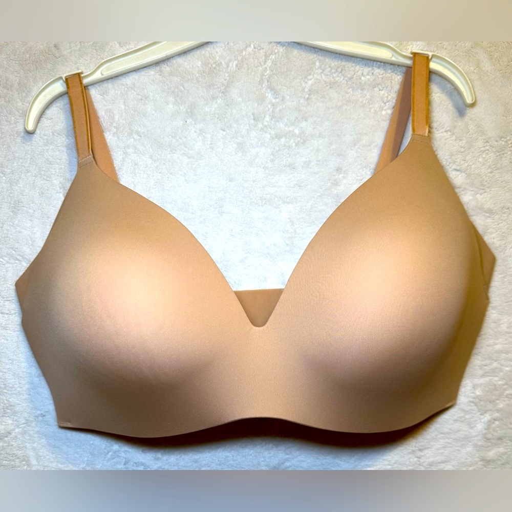 KNIX bra‎ molded cup no underwire supportive size 8 tan beige adjustable straps